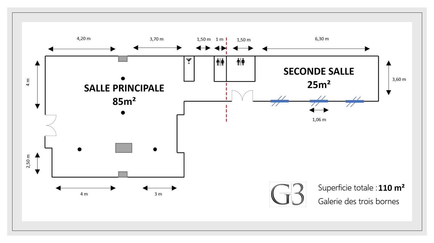 Plan de la Galerie des 3 Bornes
